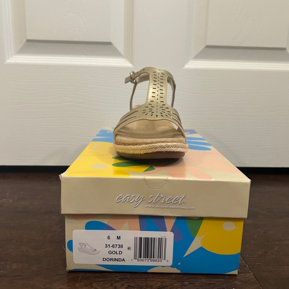 Gold Metallic Sandals - Picture 2 of 3